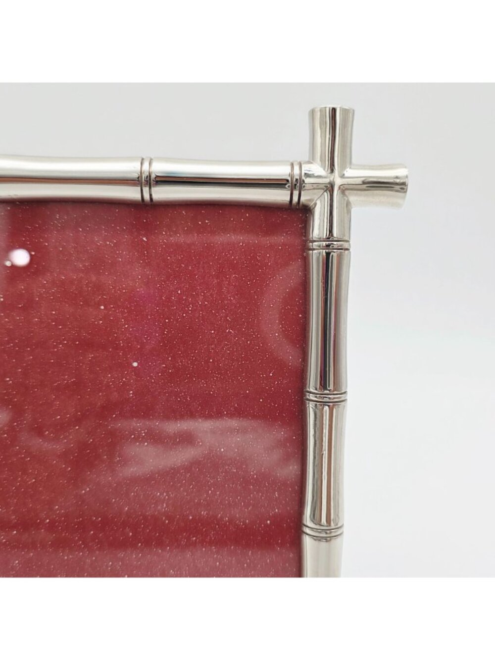 Pottery Barn Bamboo-Style Silver Metal Picture Frame Tabletop Display 5x6 - Picture 3 of 10